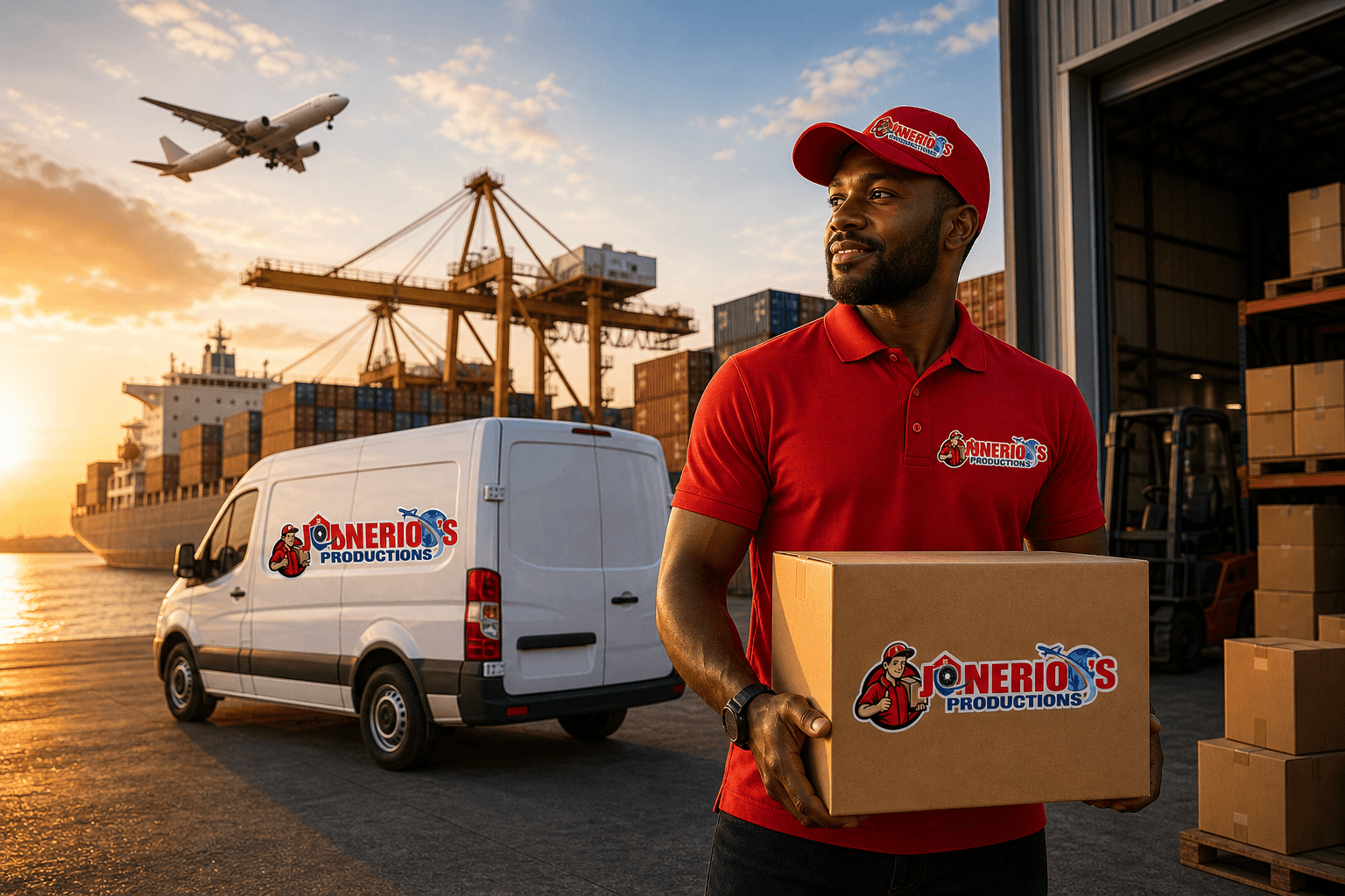 Janerio's courier shipping team